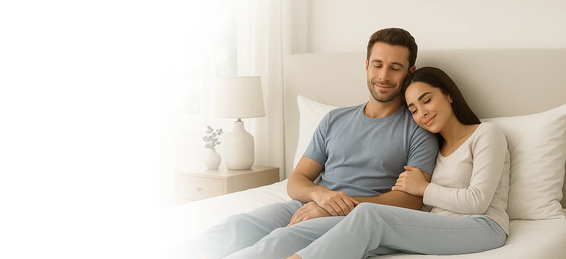 Couple on bed